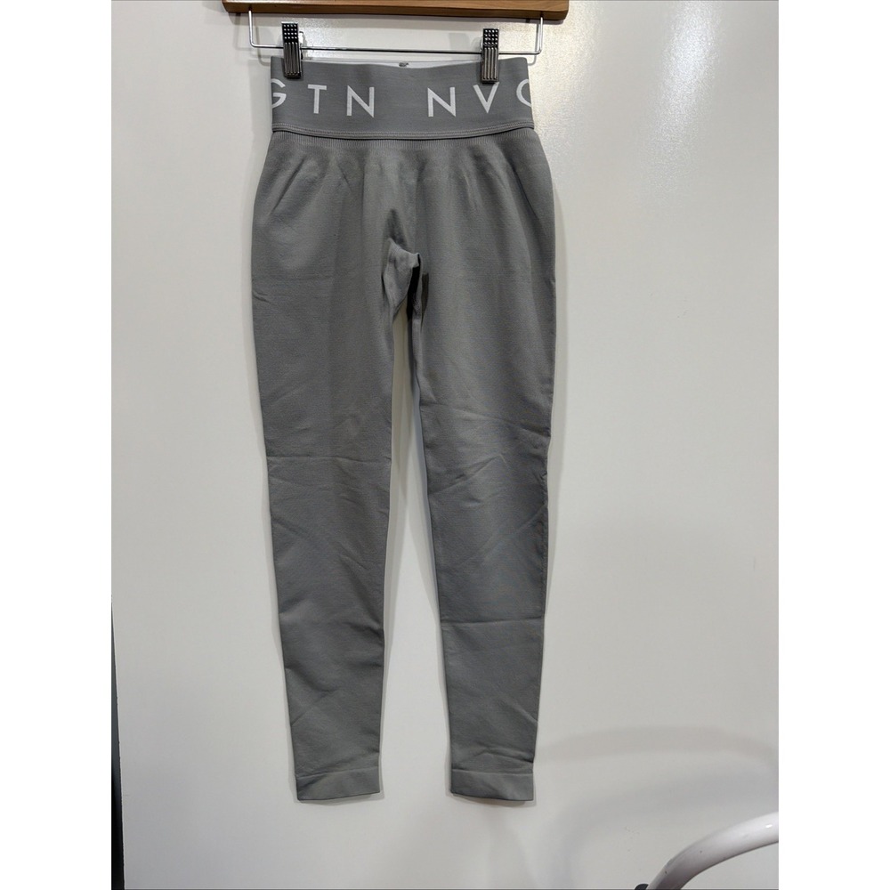 NVGTN Gray Sport Seamless Leggings Size Small Yoga Workout Exercise Stretching